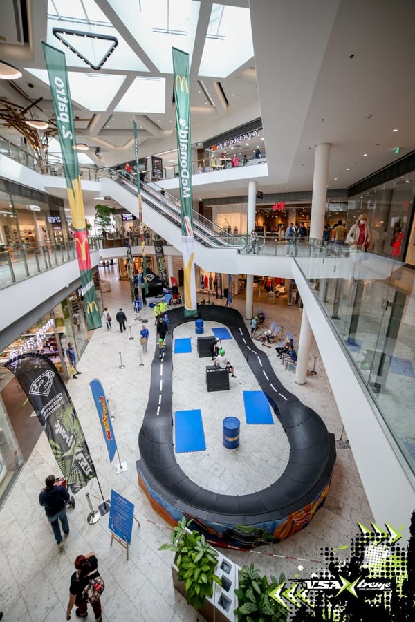 A modular pumptrack manufactured by PARKITECT was a major feature of an event hosted by VSA Xtreme, sponsored by Hot Wheeels