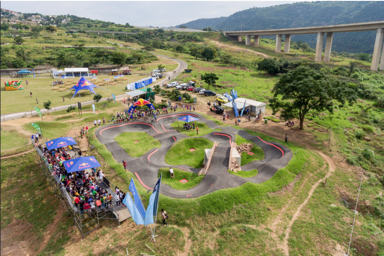 Aerial view of the KwaDebecka Pumptrack