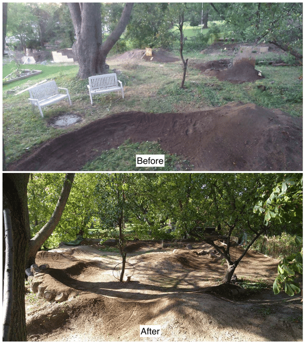 Finished! The pumptrack is complete! Chris Garbett