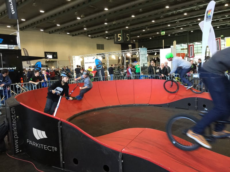 PARKITECT modular pumptrack made of composite material featured at an outdoor show in Bremen, Germany.-1