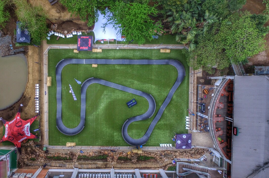 Aerial view of a PARKITECT modular pumptrack.