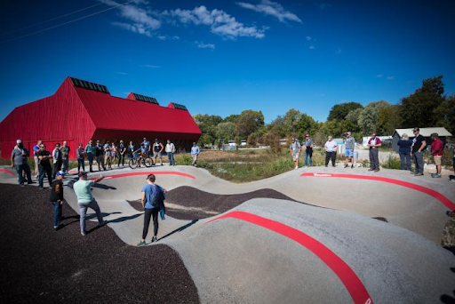 Thaden School in Bentonville, AK is the first school in North America to have its own asphalt pumptrack
