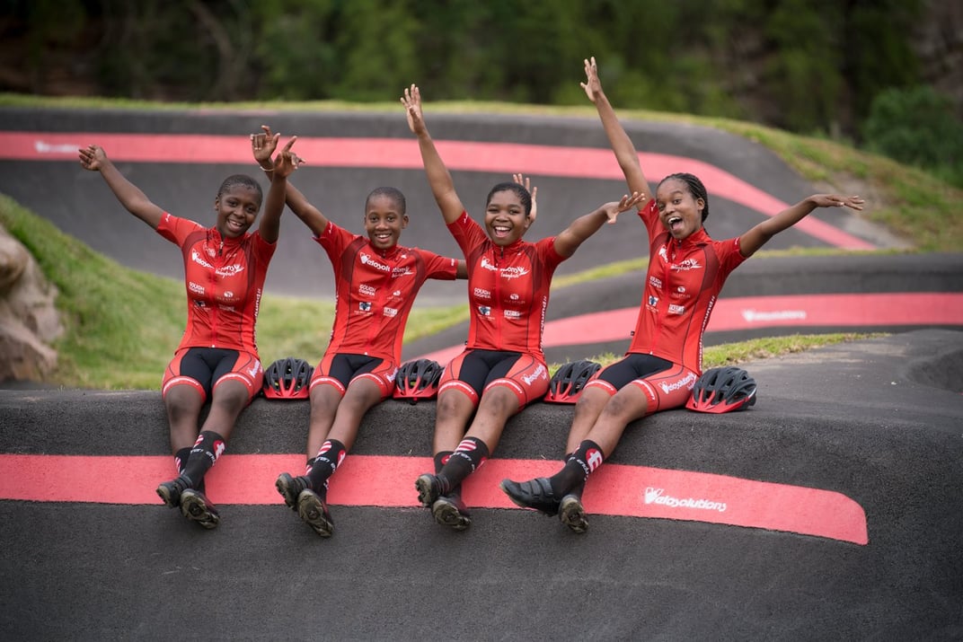 The Velosolutions Izimbali team: the first black female riding team in South Africa. Watch an inspiring segment about the team here. Photo courtesy Velosolutions.