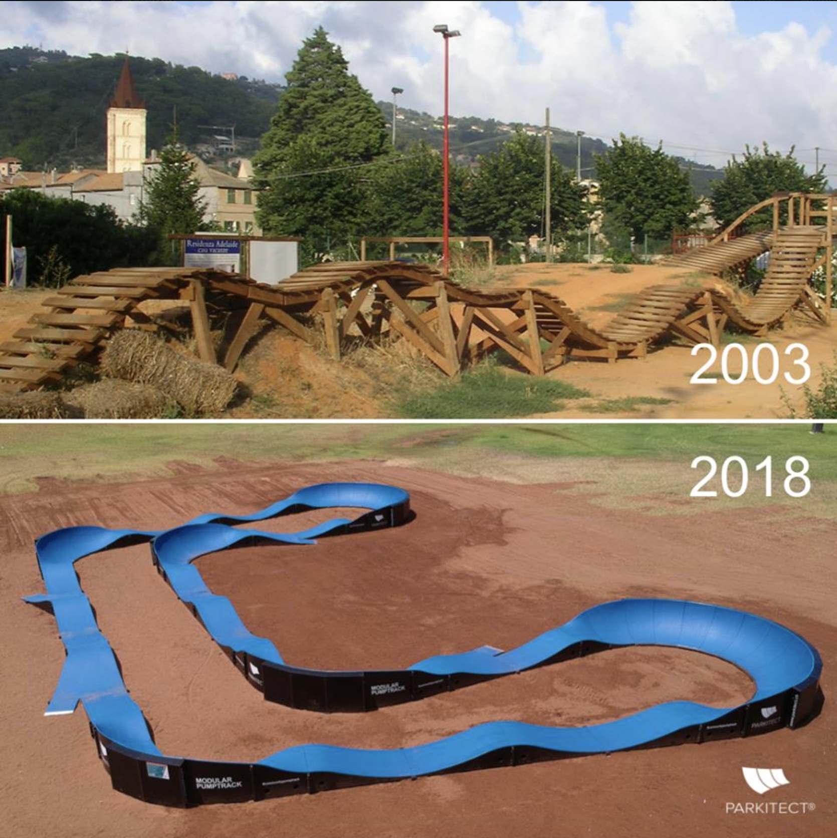 PARKITECT pumptracks then and now